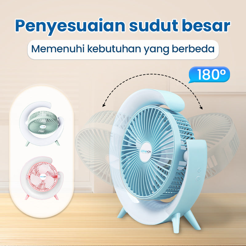 (COD)Bravhom Kipas Angin Portable Meja 2in1 Cahaya Sekitar Tidak Berisik 3 Kecepatan USB Cas kipas angin (COD)Bravhom Kipas Angin Portable Meja 2in1 Cahaya Sekitar Tidak Berisik 3 Kecepatan USB Cas kipas angin BravHom Fan Kadonio Smart Home