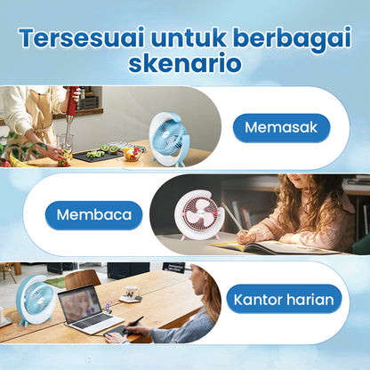 (COD)Bravhom Kipas Angin Portable Meja 2in1 Cahaya Sekitar Tidak Berisik 3 Kecepatan USB Cas kipas angin (COD)Bravhom Kipas Angin Portable Meja 2in1 Cahaya Sekitar Tidak Berisik 3 Kecepatan USB Cas kipas angin BravHom Fan Kadonio Smart Home