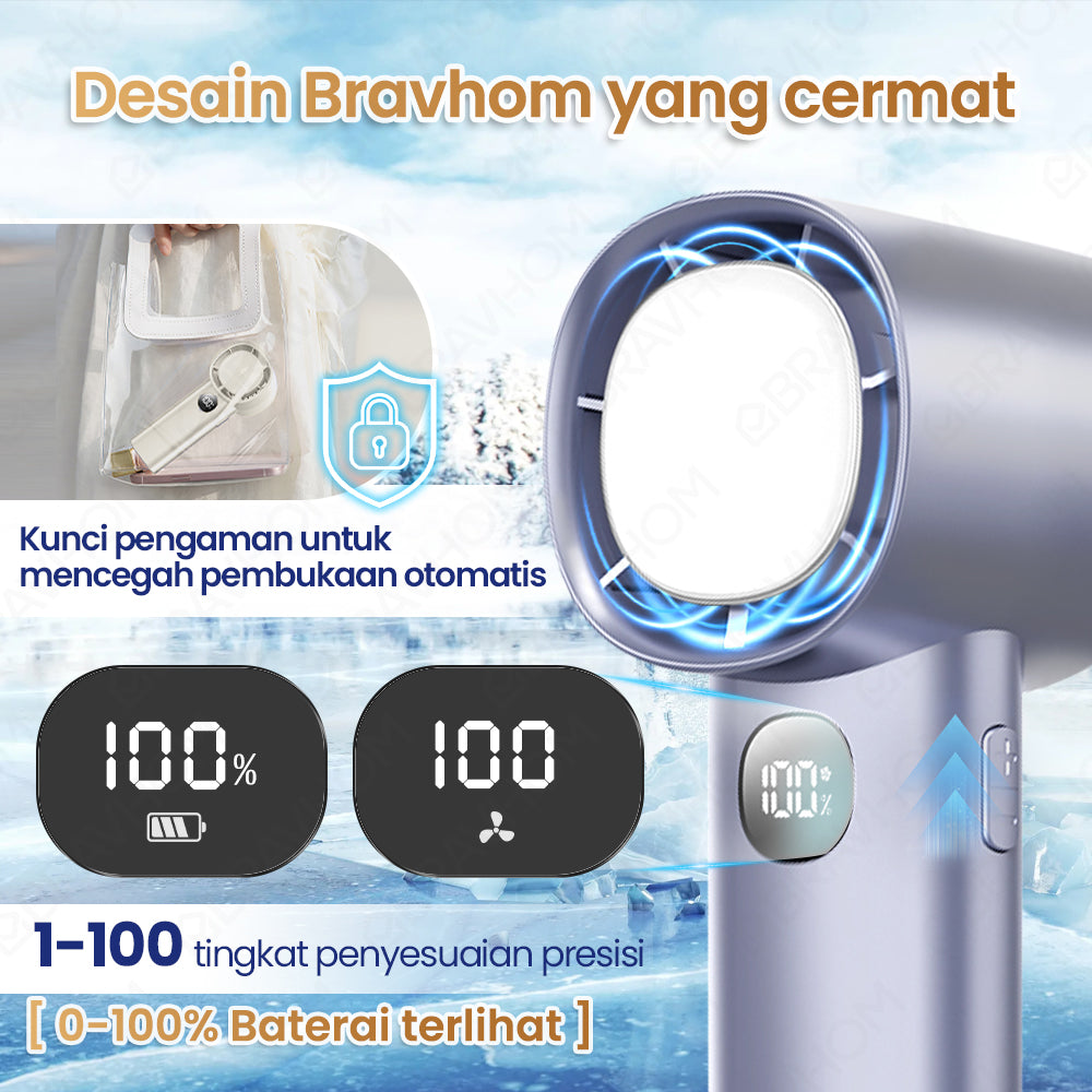 (COD)Bravhom Kipas Angin Turbo Portable LED Display 100 Gear 4000mAh Lampu Malam Dudukan kipas kerajaan (COD)Bravhom Kipas Angin Turbo Portable LED Display 100 Gear 4000mAh Lampu Malam Dudukan kipas kerajaan BravHom Fan Kadonio Smart Home