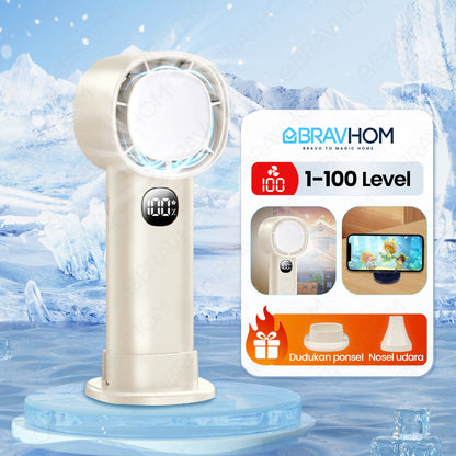 (COD)Bravhom Kipas Angin Turbo Portable LED Display 100 Gear 4000mAh Lampu Malam Dudukan kipas kerajaan (COD)Bravhom Kipas Angin Turbo Portable LED Display 100 Gear 4000mAh Lampu Malam Dudukan kipas kerajaan BravHom Fan Kadonio Smart Home