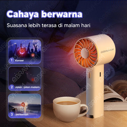 (COD)[U]Bravhom Kipas Angin Mini Portable 3IN1 Aromaterapi 3 Kecepatan Lampu Warna Warni Phone Holder FN16 (COD)[U]Bravhom Kipas Angin Mini Portable 3IN1 Aromaterapi 3 Kecepatan Lampu Warna Warni Phone Holder FN16 BravHom Official Store  Kadonio Smart Home
