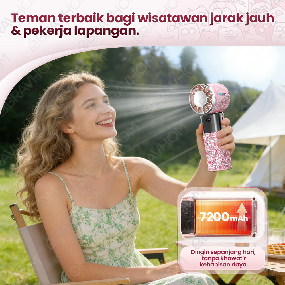 (COD)New Bravhom Kipas Angin Mini PortablePendingin Semikonduktor 7200mAh kapasitas besar 32000RPM Pengaturan Kecepatan 199 tingkat (COD)New Bravhom Kipas Angin Mini PortablePendingin Semikonduktor 7200mAh kapasitas besar 32000RPM Pengaturan Kecepatan 199 tingkat BravHom Fan Kadonio Smart Home