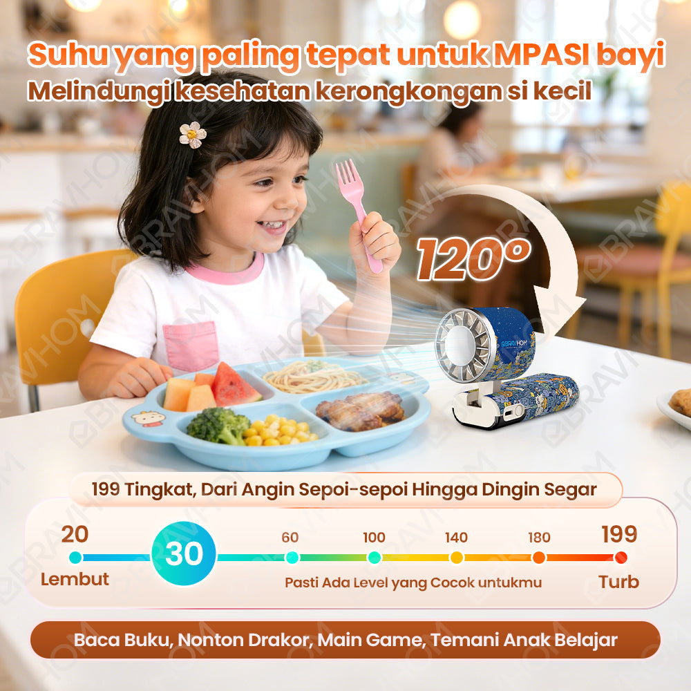 (COD)New Bravhom Kipas Angin Mini PortablePendingin Semikonduktor 7200mAh kapasitas besar 32000RPM Pengaturan Kecepatan 199 tingkat (COD)New Bravhom Kipas Angin Mini PortablePendingin Semikonduktor 7200mAh kapasitas besar 32000RPM Pengaturan Kecepatan 199 tingkat BravHom Fan Kadonio Smart Home