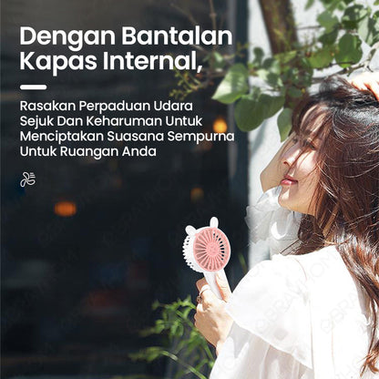 (COD)Bravhom Kipas Angin Mini Portable Aromaterapi USB Cas Karakter Sebagai Dudukan (COD)Bravhom Kipas Angin Mini Portable Aromaterapi USB Cas Karakter Sebagai Dudukan BravHom Fan Kadonio Smart Home