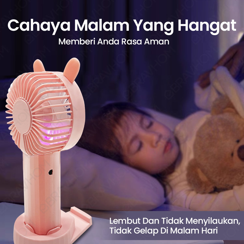 (COD)Bravhom Kipas Angin Mini Portable Aromaterapi USB Cas Karakter Sebagai Dudukan (COD)Bravhom Kipas Angin Mini Portable Aromaterapi USB Cas Karakter Sebagai Dudukan BravHom Fan Kadonio Smart Home