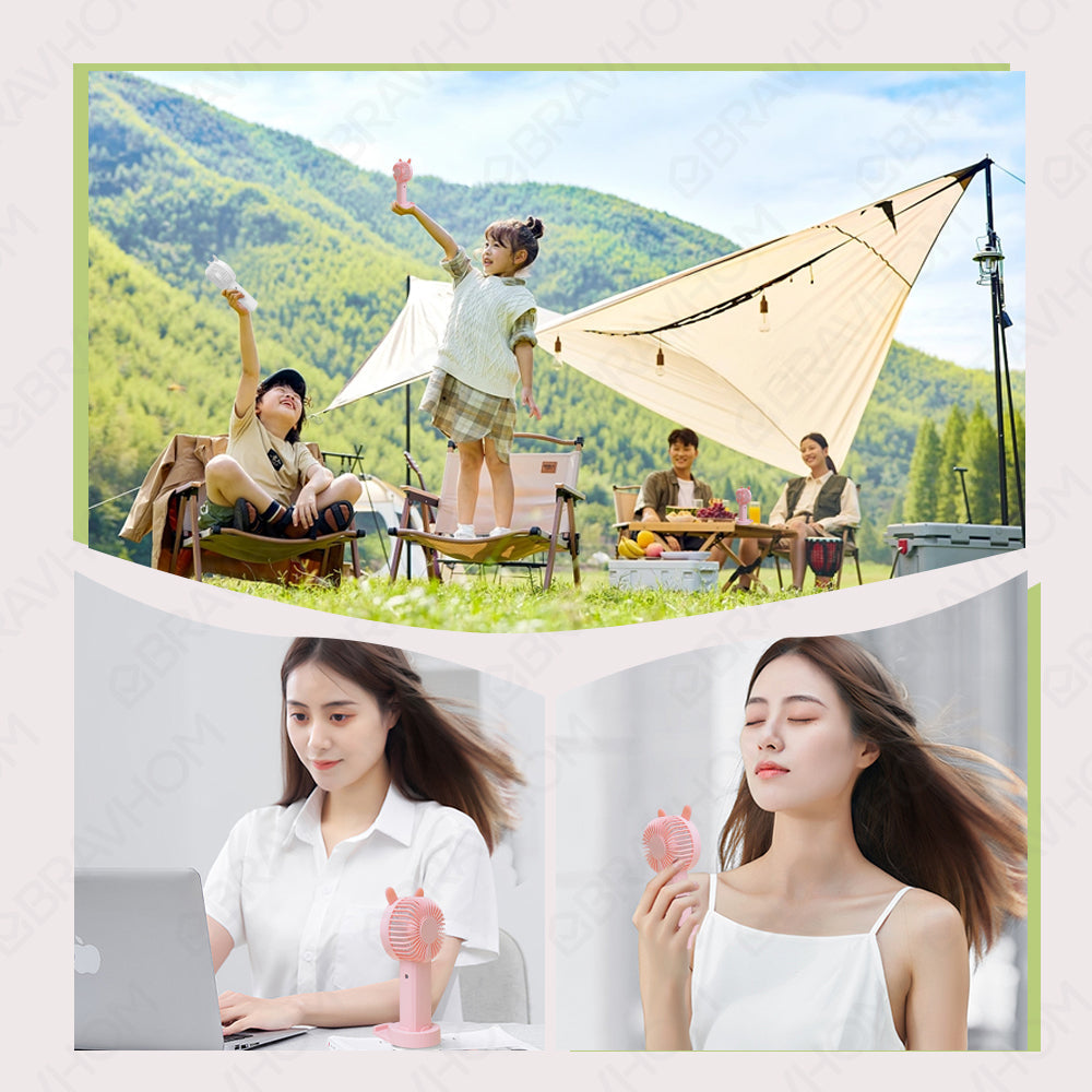 (COD)Bravhom Kipas Angin Mini Portable Aromaterapi USB Cas Karakter Sebagai Dudukan (COD)Bravhom Kipas Angin Mini Portable Aromaterapi USB Cas Karakter Sebagai Dudukan BravHom Fan Kadonio Smart Home