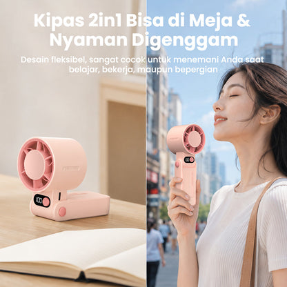 (COD)Bravhom Kipas Mini2-in-1High Speed dengan 5 Level Kecepatan, Lampu RGB & Smart LED Display (COD)Bravhom Kipas Mini2-in-1High Speed dengan 5 Level Kecepatan, Lampu RGB & Smart LED Display BravHom Fan Kadonio Smart Home