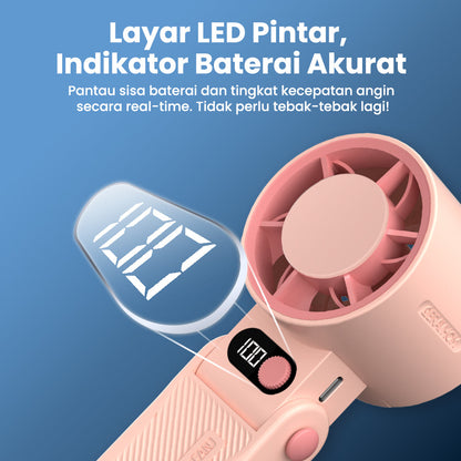 (COD)Bravhom Kipas Mini2-in-1High Speed dengan 5 Level Kecepatan, Lampu RGB & Smart LED Display (COD)Bravhom Kipas Mini2-in-1High Speed dengan 5 Level Kecepatan, Lampu RGB & Smart LED Display BravHom Fan Kadonio Smart Home