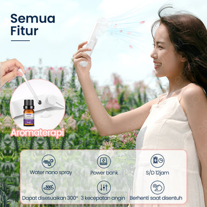 BravHom Power Bank Spray Fan BL-FN34 BravHom Power Bank Spray Fan BL-FN34 BravHom  Kadonio Smart Home