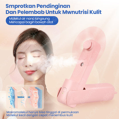 (COD)Bravhom Kipas angin Portable Lipat Nano Spray Dipakai Sebagai powerbank USB Cas 4800mAh mini Fan powerbank mini kipas (COD)Bravhom Kipas angin Portable Lipat Nano Spray Dipakai Sebagai powerbank USB Cas 4800mAh mini Fan powerbank mini kipas BravHom Fan Kadonio Smart Home