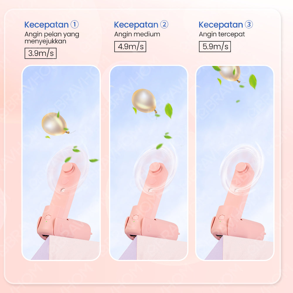 BravHom Power Bank Spray Fan BL-FN34 BravHom Power Bank Spray Fan BL-FN34 BravHom  Kadonio Smart Home
