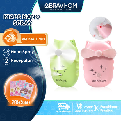 (COD)Bravhom kipas Angin mini portable Nano Spray Aromaterapi kipas Kecil Cas Genggam Bisa Di lsi Air aolida kipas (COD)Bravhom kipas Angin mini portable Nano Spray Aromaterapi kipas Kecil Cas Genggam Bisa Di lsi Air aolida kipas BravHom Fan Kadonio Smart Home