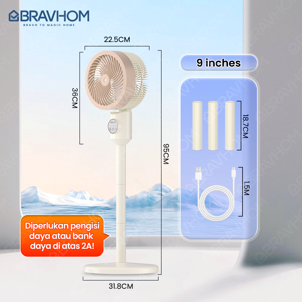 (COD)Bravhom Kipas Angin Berdiri 3IN1 Dinding Aromaterapi Waktu 3-8 Jam Kipas Angin (COD)Bravhom Kipas Angin Berdiri 3IN1 Dinding Aromaterapi Waktu 3-8 Jam Kipas Angin BravHom Official Store  Kadonio Smart Home