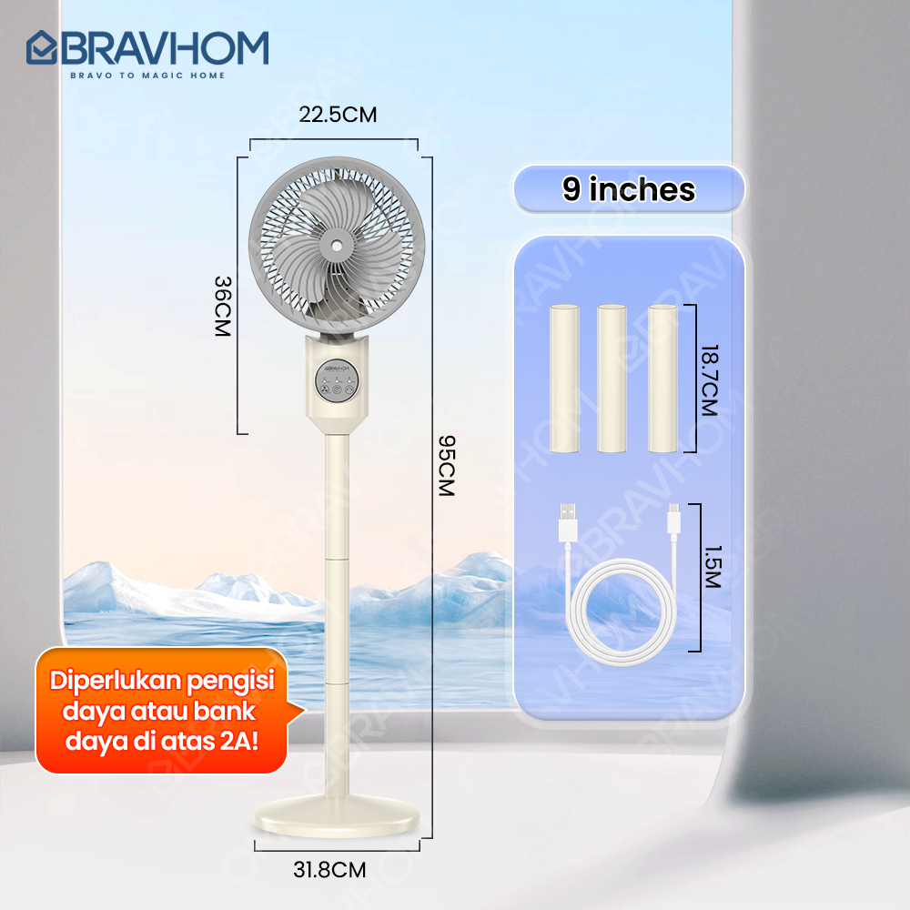 (COD)Bravhom Kipas Angin Berdiri 3IN1 Dinding Aromaterapi Waktu 3-8 Jam Kipas Angin (COD)Bravhom Kipas Angin Berdiri 3IN1 Dinding Aromaterapi Waktu 3-8 Jam Kipas Angin BravHom Official Store  Kadonio Smart Home