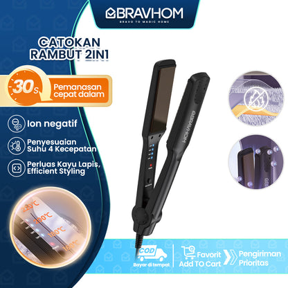 (COD)Bravhom Catokan Rambut 2in Untuk Rambut Lurus Dan Keriting Belat MelebarPenyesuaian Suhu Empat Kecepatan Perawatan Rambut lon Negatif Meluruskan Kering Sisir Pria Curly Elektrik (COD)Bravhom Catokan Rambut 2in Untuk Rambut Lurus Dan Keriting Belat MelebarPenyesuaian Suhu Empat Kecepatan Perawatan Rambut lon Negatif Meluruskan Kering Sisir Pria Curly Elektrik BravHom  Kadonio Smart Home