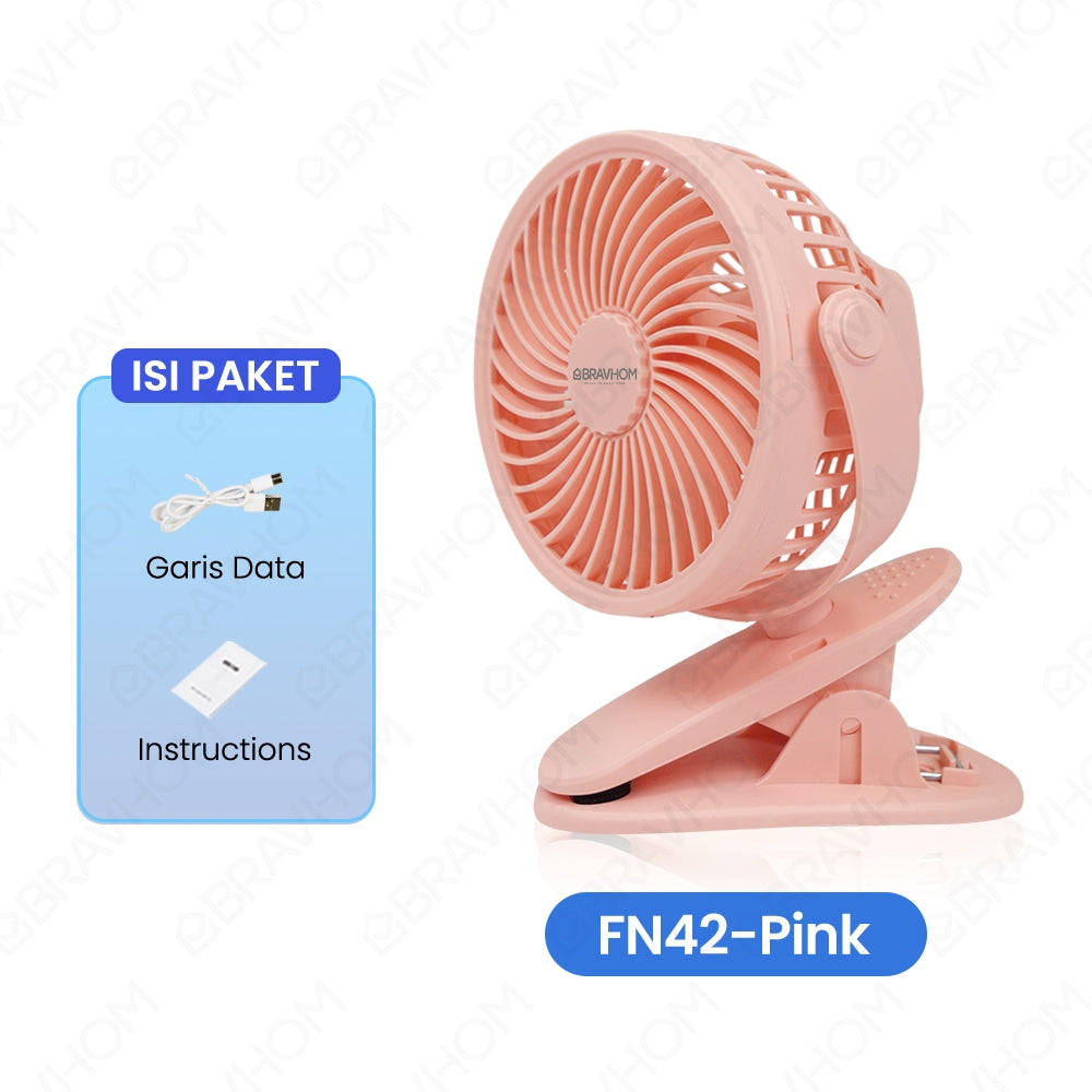 BravHom Table Clip Fan BL-FN42 BravHom Table Clip Fan BL-FN42 BravHom  Kadonio Smart Home