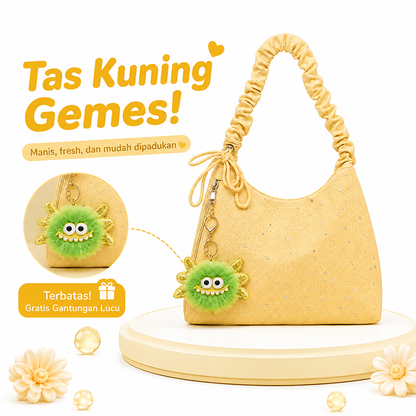 Bravhom Fashion Tas Bahu Tote Bintang Wanita Tali Kerut Adjustable, Bonus Gantungan Pom Pom Gratis, Tas Selempang Daily Use Muat Banyak BG18 Bravhom Fashion Tas Bahu Tote Bintang Wanita Tali Kerut Adjustable, Bonus Gantungan Pom Pom Gratis, Tas Selempang Daily Use Muat Banyak BG18 BravHom Official Store  Kadonio Smart Home