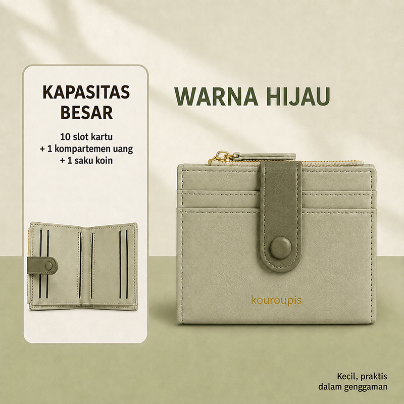 Bravhom Fashion Dompet Wanita Kulit Sapi Premium, Desain Simpel Dompet Kartu Mini Multifungsi dengan Saku Koin Resleting BG40 Bravhom Fashion Dompet Wanita Kulit Sapi Premium, Desain Simpel Dompet Kartu Mini Multifungsi dengan Saku Koin Resleting BG40 BravHom bag Kadonio Smart Home