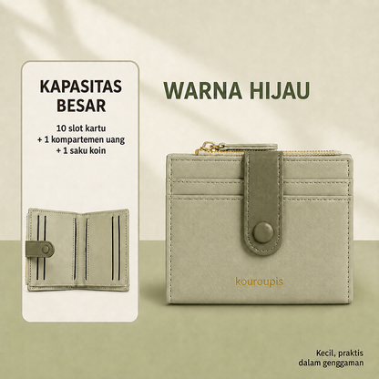 Bravhom Fashion Dompet Wanita Kulit Sapi Premium, Desain Simpel Dompet Kartu Mini Multifungsi dengan Saku Koin Resleting BG40 Bravhom Fashion Dompet Wanita Kulit Sapi Premium, Desain Simpel Dompet Kartu Mini Multifungsi dengan Saku Koin Resleting BG40 BravHom bag Kadonio Smart Home