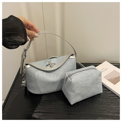 Bravhom Fashion Tas Denim Wanita Biru Tas Selempang Bahu Premium Set 2 in 1 Gratis Mini Pouch Vintage Casual BG20 Bravhom Fashion Tas Denim Wanita Biru Tas Selempang Bahu Premium Set 2 in 1 Gratis Mini Pouch Vintage Casual BG20 BravHom bag Kadonio Smart Home