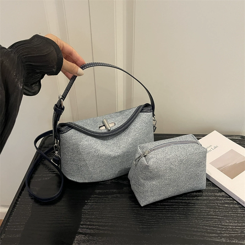 Bravhom Fashion Tas Denim Wanita Biru Tas Selempang Bahu Premium Set 2 in 1 Gratis Mini Pouch Vintage Casual BG20 Bravhom Fashion Tas Denim Wanita Biru Tas Selempang Bahu Premium Set 2 in 1 Gratis Mini Pouch Vintage Casual BG20 BravHom bag Kadonio Smart Home
