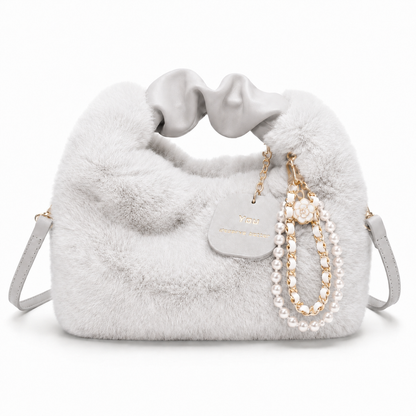 BRAVHOM Tas Bulu Fluffy Mewah dengan Aksesoris Mutiara, Tas Wanita 2 Gaya Pakai Jinjing Selempang Premium untuk OOTD Sehari-hari BRAVHOM Tas Bulu Fluffy Mewah dengan Aksesoris Mutiara, Tas Wanita 2 Gaya Pakai Jinjing Selempang Premium untuk OOTD Sehari-hari BravHom Official Store  Kadonio Smart Home