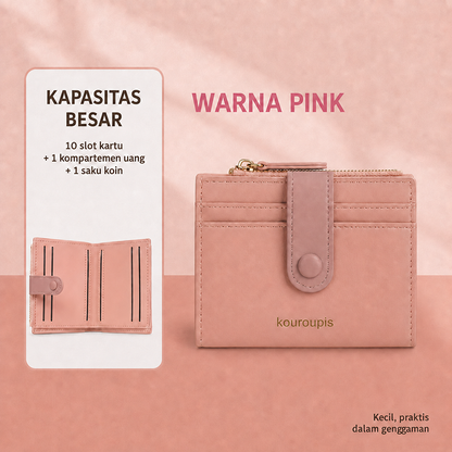 Bravhom Fashion Dompet Wanita Kulit Sapi Premium, Desain Simpel Dompet Kartu Mini Multifungsi dengan Saku Koin Resleting BG40 Bravhom Fashion Dompet Wanita Kulit Sapi Premium, Desain Simpel Dompet Kartu Mini Multifungsi dengan Saku Koin Resleting BG40 BravHom bag Kadonio Smart Home