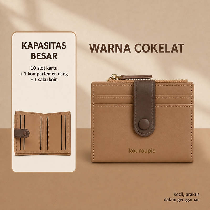 Bravhom Fashion Dompet Wanita Kulit Sapi Premium, Desain Simpel Dompet Kartu Mini Multifungsi dengan Saku Koin Resleting BG40 Bravhom Fashion Dompet Wanita Kulit Sapi Premium, Desain Simpel Dompet Kartu Mini Multifungsi dengan Saku Koin Resleting BG40 BravHom bag Kadonio Smart Home