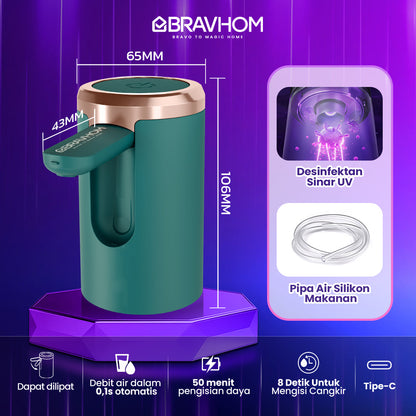 (COD)Bravhom Pompa Galon Electric DapatDilipat USB Dispenser Portable Galon AirElektrik (COD)Bravhom Pompa Galon Electric DapatDilipat USB Dispenser Portable Galon AirElektrik BravHom  Kadonio Smart Home