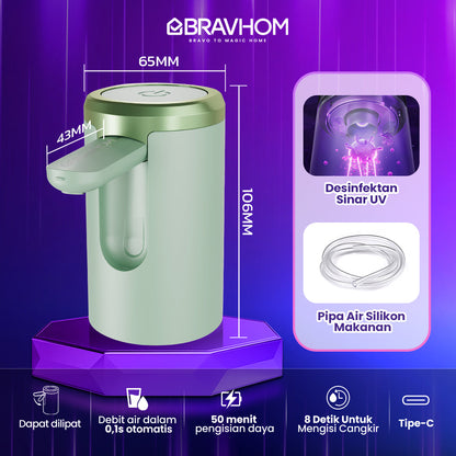 (COD)Bravhom Pompa Galon Electric DapatDilipat USB Dispenser Portable Galon AirElektrik (COD)Bravhom Pompa Galon Electric DapatDilipat USB Dispenser Portable Galon AirElektrik BravHom  Kadonio Smart Home