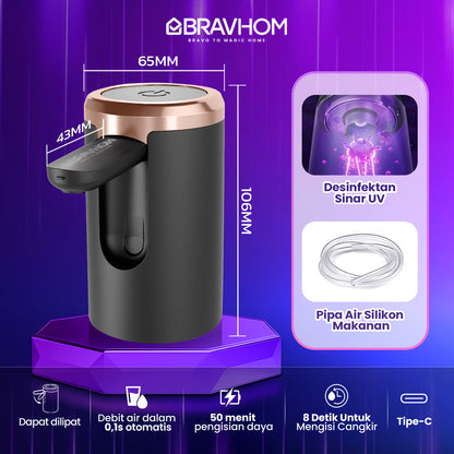 (COD)Bravhom Pompa Galon Electric DapatDilipat USB Dispenser Portable Galon AirElektrik (COD)Bravhom Pompa Galon Electric DapatDilipat USB Dispenser Portable Galon AirElektrik BravHom  Kadonio Smart Home