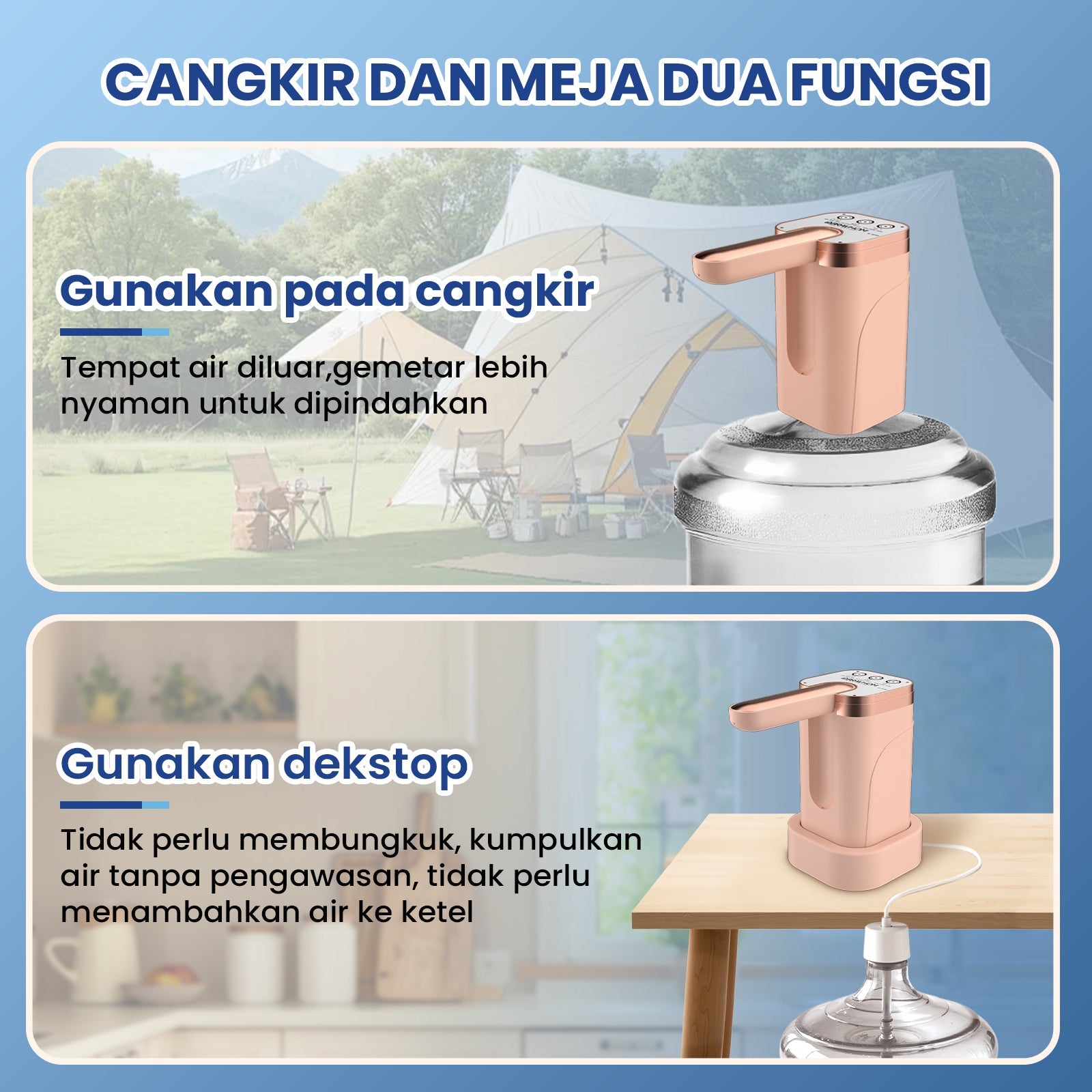 (COD)Bravhom Pompa Air Galon ElektrikOtomatis 2in1 Dapat Dilipat Dispenser Air Galon (COD)Bravhom Pompa Air Galon ElektrikOtomatis 2in1 Dapat Dilipat Dispenser Air Galon BravHom  Kadonio Smart Home