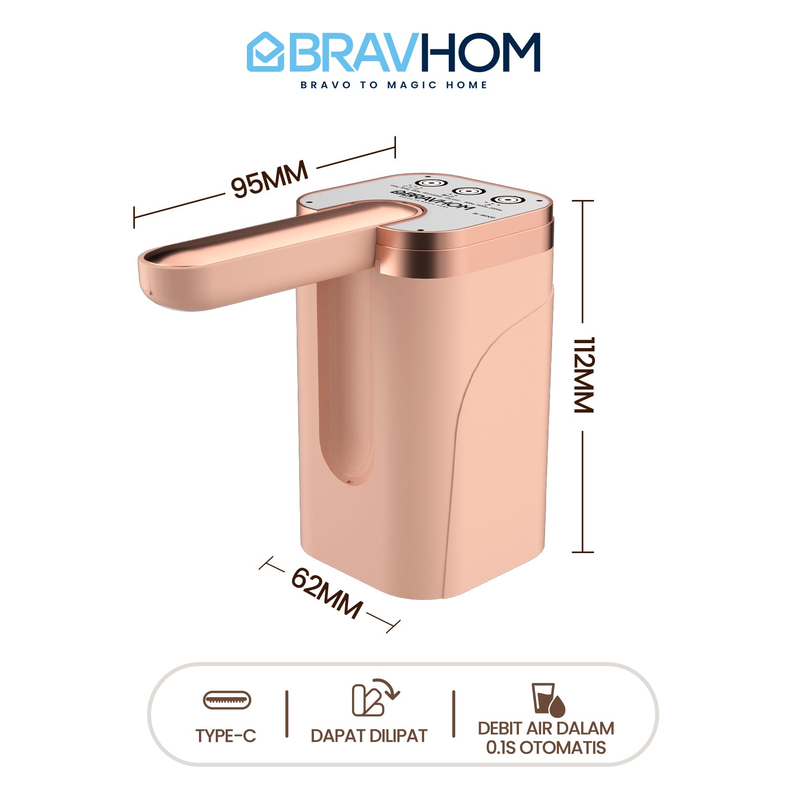 (COD)Bravhom Pompa Air Galon ElektrikOtomatis 2in1 Dapat Dilipat Dispenser Air Galon (COD)Bravhom Pompa Air Galon ElektrikOtomatis 2in1 Dapat Dilipat Dispenser Air Galon BravHom  Kadonio Smart Home