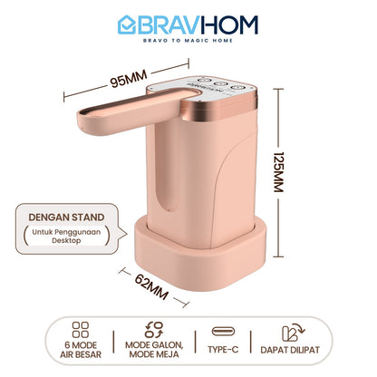 (COD)Bravhom Pompa Air Galon ElektrikOtomatis 2in1 Dapat Dilipat Dispenser Air Galon (COD)Bravhom Pompa Air Galon ElektrikOtomatis 2in1 Dapat Dilipat Dispenser Air Galon BravHom  Kadonio Smart Home