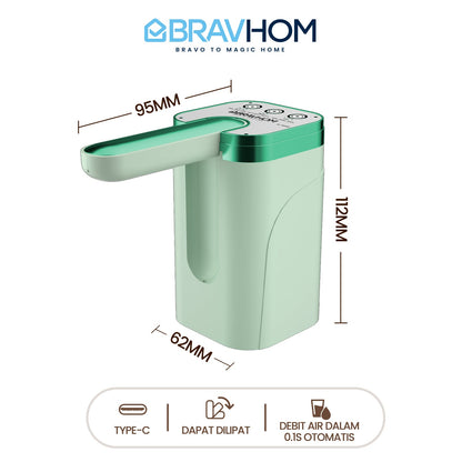 (COD)Bravhom Pompa Air Galon ElektrikOtomatis 2in1 Dapat Dilipat Dispenser Air Galon (COD)Bravhom Pompa Air Galon ElektrikOtomatis 2in1 Dapat Dilipat Dispenser Air Galon BravHom  Kadonio Smart Home