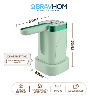 (COD)Bravhom Pompa Air Galon ElektrikOtomatis 2in1 Dapat Dilipat Dispenser Air Galon (COD)Bravhom Pompa Air Galon ElektrikOtomatis 2in1 Dapat Dilipat Dispenser Air Galon BravHom  Kadonio Smart Home