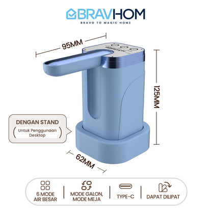 (COD)Bravhom Pompa Air Galon ElektrikOtomatis 2in1 Dapat Dilipat Dispenser Air Galon (COD)Bravhom Pompa Air Galon ElektrikOtomatis 2in1 Dapat Dilipat Dispenser Air Galon BravHom  Kadonio Smart Home