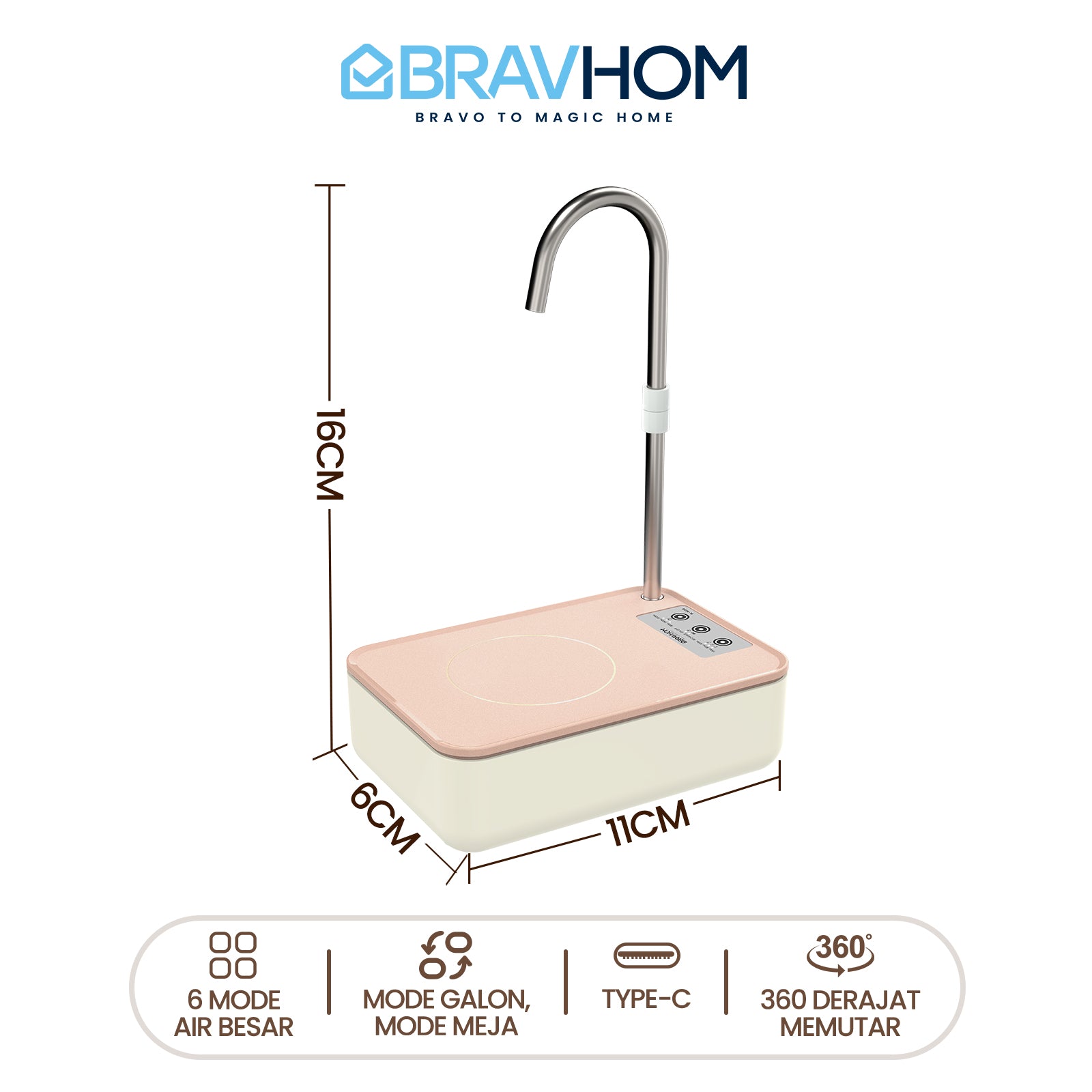 (COD)Bravhom 2in1 Pompa Air Ketel dan Mejadua Fungsi Dispenser Portable Galon AirElektrik (COD)Bravhom 2in1 Pompa Air Ketel dan Mejadua Fungsi Dispenser Portable Galon AirElektrik BravHom Official Store  Kadonio Smart Home