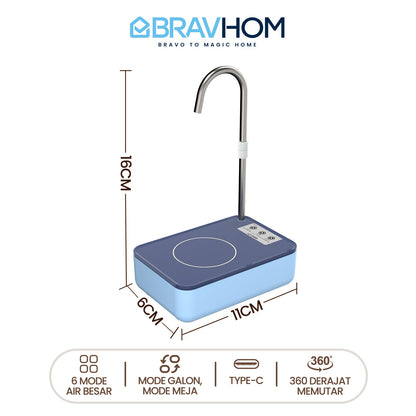 (COD)Bravhom 2in1 Pompa Air Ketel dan Mejadua Fungsi Dispenser Portable Galon AirElektrik (COD)Bravhom 2in1 Pompa Air Ketel dan Mejadua Fungsi Dispenser Portable Galon AirElektrik BravHom Official Store  Kadonio Smart Home