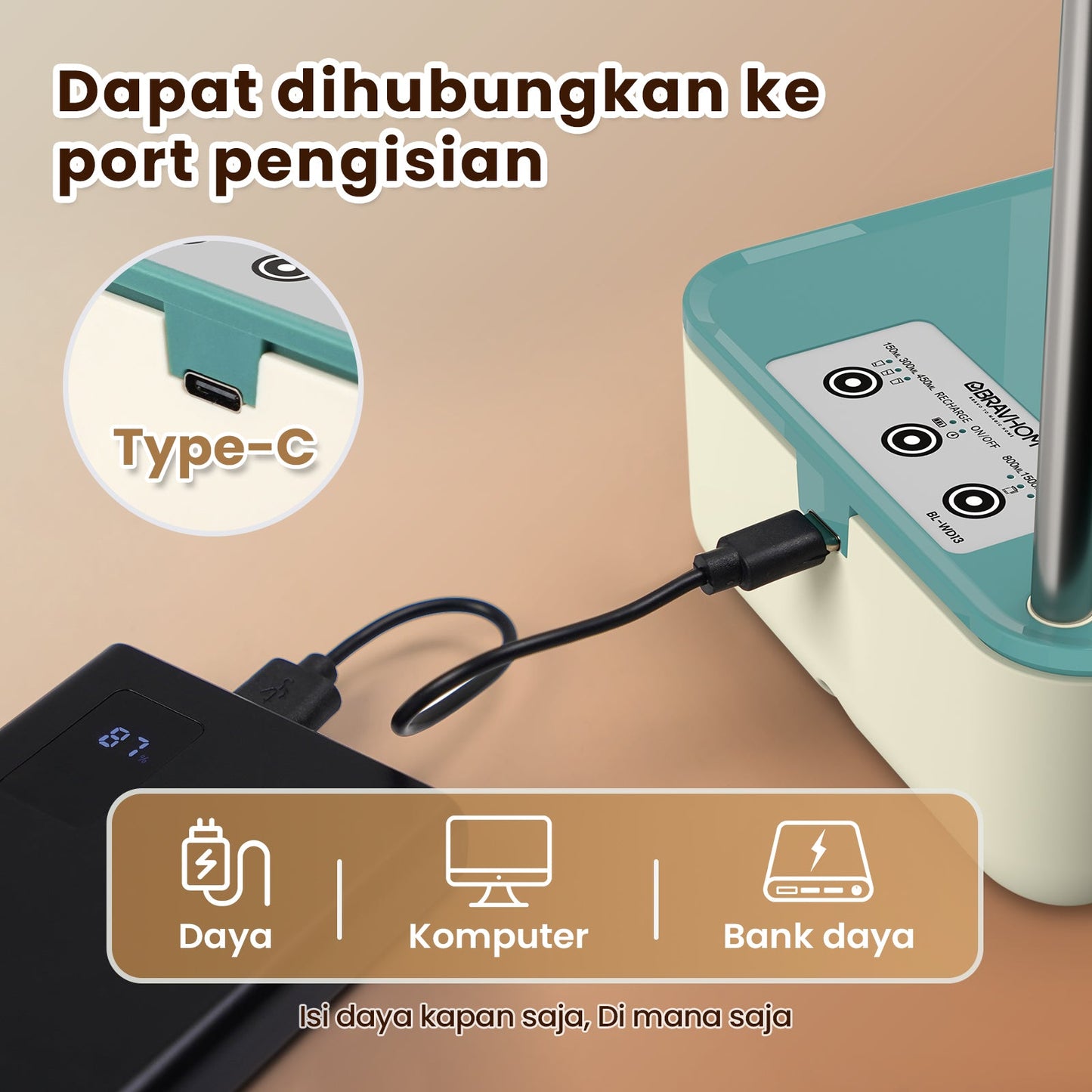 (COD)Bravhom 2in1 Pompa Air Ketel dan Mejadua Fungsi Dispenser Portable Galon AirElektrik (COD)Bravhom 2in1 Pompa Air Ketel dan Mejadua Fungsi Dispenser Portable Galon AirElektrik BravHom Official Store  Kadonio Smart Home