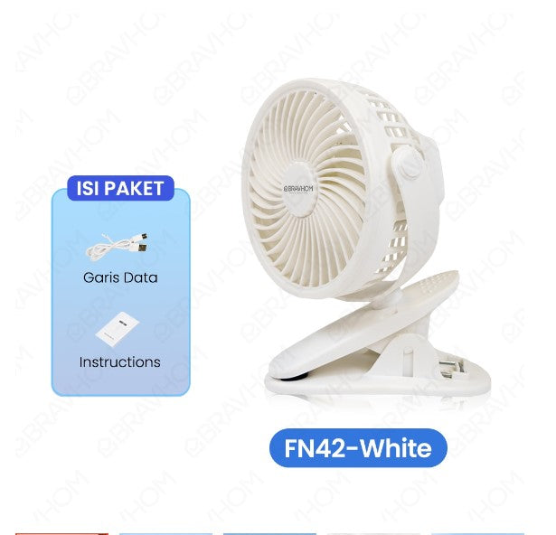 BravHom Table Clip Fan BL-FN42 BravHom Table Clip Fan BL-FN42 BravHom  Kadonio Smart Home