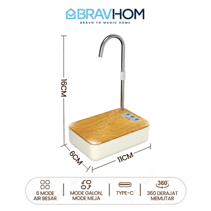 (COD)Bravhom 2in1 Pompa Air Ketel dan Mejadua Fungsi Dispenser Portable Galon AirElektrik (COD)Bravhom 2in1 Pompa Air Ketel dan Mejadua Fungsi Dispenser Portable Galon AirElektrik BravHom Official Store  Kadonio Smart Home