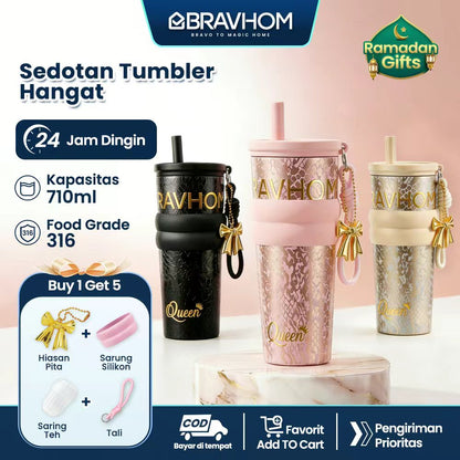 B(COD)Bravhom Tumbler Stainless Steel 316 tumbler tahan panas dingin 24 jam botol minum tumblers stainless Kapasitas 71oml kopi tumbler tahan panas dingin cangkir Portabel Gantungsepeda motor BTo7 B(COD)Bravhom Tumbler Stainless Steel 316 tumbler tahan panas dingin 24 jam botol minum tumblers stainless Kapasitas 71oml kopi tumbler tahan panas dingin cangkir Portabel Gantungsepeda motor BTo7 BravHom Official Store  Kadonio Smart Home