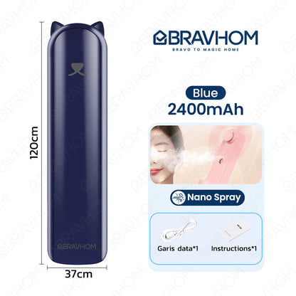 (COD)Bravhom Kipas angin Portable Lipat Nano Spray Dipakai Sebagai powerbank USB Cas 4800mAh mini Fan powerbank mini kipas (COD)Bravhom Kipas angin Portable Lipat Nano Spray Dipakai Sebagai powerbank USB Cas 4800mAh mini Fan powerbank mini kipas BravHom Fan Kadonio Smart Home