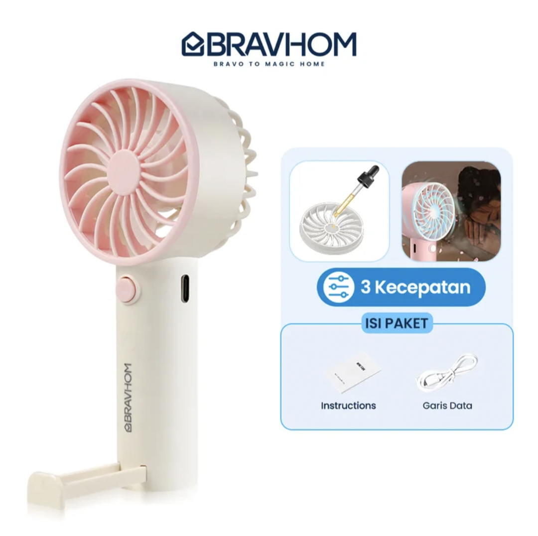 (COD)Bravhom 2IN1 Kipas Angin Mini PortableAromaterapi 3 Kecepatan Phone Holder (COD)Bravhom 2IN1 Kipas Angin Mini PortableAromaterapi 3 Kecepatan Phone Holder BravHom Fan Kadonio Smart Home